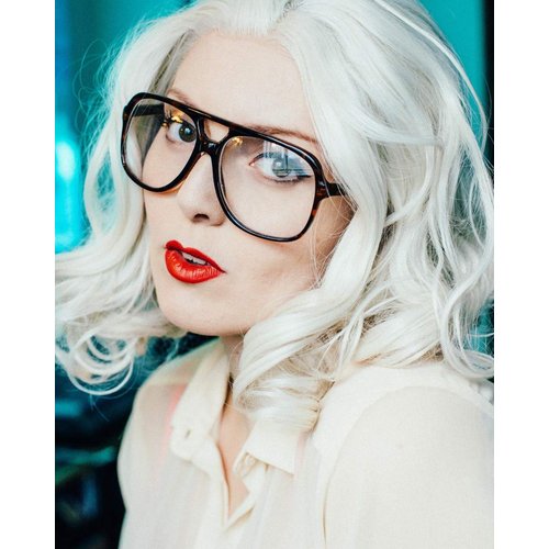 Anogol Hair Cap+ Light Platinum Blonde Lace Front Wig Synthetic Hair Short Curly Bob Wigs Glueless Natural Hairline For Women