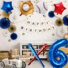 Baseball Balloons 6th Birthday Decorations for Boys, Baseball Party Decoration Baseball Sports Theme Party Supplies, 40 inch Foil Number Balloons Number 6 Balloon Blue Red White Sports Balloon Kits