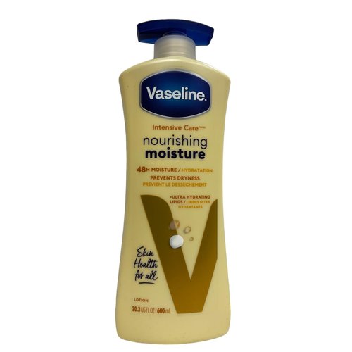 Vaseline Intensive Care Essential Healing Body Lotion, Moisturize Dry Skin, Proven Effective Healing Skin Care, Noticeably Healthier Looking Skin, 20.3 oz Pump Bottle