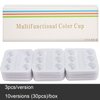 30pcs/Box Disposable Tattoo Ink Cups with 6 Holes Microblading Pigment Glue Holder Eyebrow Eyelash Extensions Permanent Makeup Container (1 Box)