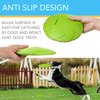 PrimePets Dog Frisbees, 2 Pack, 7 Inch Dog Flying Disc, Durable Dog Toys, Nature Rubber Floating Flying Saucer for Water Pool Beach, Orange and Green