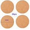 YYaaloa 24Pcs Self-Adhesive Mini Backing Cork Tiles Sheets Round 4" for DIY Coasters and DIY Crafts Cork Board, Cork Tiles, Cork Mat (Round 24pcs)