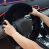 Pinbola 5pcs in 1 Set Faux Wool Steering Wheel Cover Soft Fluffy Handbrake Cover & Gear Shift Cover & 2pcs Seat Belt Shoulder Pads Warm Universal Fit for 15 Inch (Black)