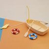 Ciieeo 1 Set of Miniature Boat Figure Plastic Fishing Boat Swimming Ring Chinese Style Boat Model Ocean Beach Fairy Garden Micro Landscape Dollhouse Ornament