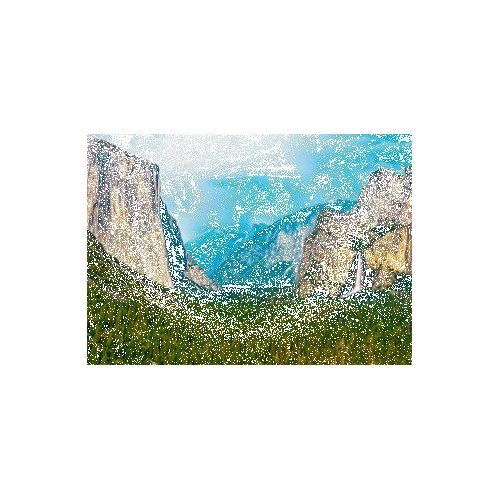 Yosemite Valley, California - 3D Postcard Greeting Cards