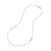 Miabella 925 Sterling Silver Italian Rosary Beaded Sideways Cross Dainty Chain Necklace for Women Made in Italy (16 Inches)