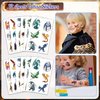 YYMYMGJ 98PCS Dragon Birthday Party Favors Dragon Party Supplies Decorations Dragon Themed Slap Bracelets Stickers Dragon Button Pins Acrylic Dragon Key Ring Temporary Tattoos