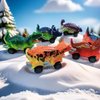 Ai-Fun Dinosaur Toy Pull Back Cars, 6PCS Dinosaur Car Racer Toys for Kids Dinosaur Games(Painted Color)