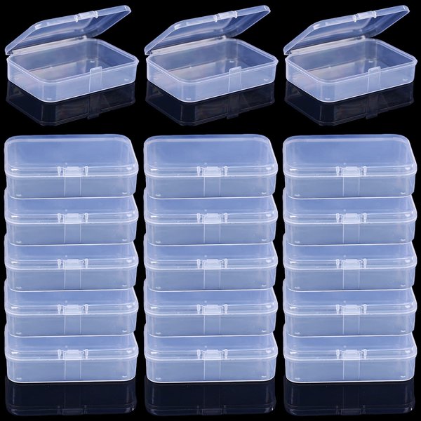 Clear Plastic Playing Card Boxes Snaps Closed Poker Gaming Playing Card Deck Cases Holder Plastic Storage Box Clear Trading Card Box Plastic Card Storage Organizer for Bank Business Card (18Pcs)