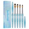 Shine Chance 4Pcs Acrylic Nail Brushes Set, Kolinsky Hair Acrylic Nail Art Brush, Art Design & Polish Mistake Cleaning Manicure Tools for Women Acrylic Application (Size 6 8 12 16)