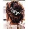 Unicra Bride Crystal Wedding Hair Comb Silver Bridal Side Comb Rhinestone Hair Accessorie for Women and Girls (A-Silver)