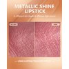 MAKI YIKA Pink Nude Lipstick for Women Metallic Lipsticks Glitter Long Lasting Lipstick No Smudge No Transfer Liquid Lip Gloss (BR017 Love Fighter)