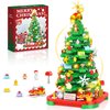 Alagoo Christmas Tree Building Blocks Kit with Lights, Compatible with Lego Christmas Tree Toy Building Sets, Creative Christmas Decor Building Toys for 6+ Year Old Boys/Girls