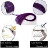 18 Inch High light Clip in Human Hair Extensions 100% Straight Clip on Party Highlights Colored Hair Extensions 6 Pieces/set (Purple)