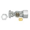 Eastman 3/8 Inch OD x 5/8 Inch OD (1/2 Inch Nom.) Quarter Turn Angle Stop Valve, Brass Plumbing Fitting, Chrome, 10738LF