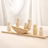 Promise Babe Wooden Baby Toys Balance Counting Toys Math Games Unfinished Wooden Peg Dolls Preschool Learning Educational Montessori Toys for Kids Toddlers