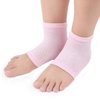 Snadulor 3 Pairs Moisturizing Feet Sleeve Gel Heel Socks for Dry Cracked Heels,Spa Gel Socks,Open Toe Socks for Men Women,Nude