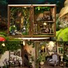 TuKIIE DIY Miniature Dollhouse Kit with Furniture, 1:32 Scale Opened & Closed Mini Cube Wooden Christmas Doll House Creative Room for Kids Teens Adults(Forest Wonderland)