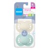 MAM Original Matte Pacifier (1 Sterilizing Pacifier Case), 6 Plus Months, Unisex Baby Pacifier, Best Pacifiers for Breastfed Babies, 6-16 Months (Pack of 2)