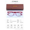Progressive Multifocus Reading Glasses Women Men Blue Light Blocking, Red 2.0X