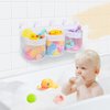 HUIQIFEI Bathroom Bath Toy Storage for Bathtub, Baby Bath Tub Toys Holder, Kids Mesh Shower Organizer Basket