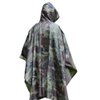 LOOGU Military Camouflage Rain Poncho Waterproof Hooded Raincoat Multi-Use Camo Rain Gear for Outdoor Camping Hunting Hiking Fishing