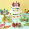 Faccito 36 Pieces Birthday Crowns Bulk - Happy Birthday Paper Caps with Elastic Band for Classroom, Preschool, Kindergarten, Elementary School, VBS Party Supplies