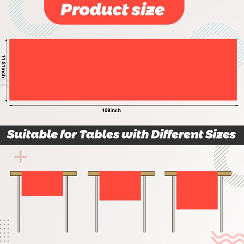 Newwiee 4 Pcs Neon Glow Party Table Runner Neon Party Supplies for Neon Party Supplies Fluorescent Neon Birthday Wedding Party Favors Kitchen Table Decorations (11.81 x 108.27 inch)