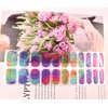 LIFOOST Semi Cured Gel Nail Strips Salon-Quality, Long Lasting Adhere Nail Art Stickers Decals (Colorful Sequins)