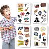 20 Sheets Secret Agent Spy Detective Temporary Tattoos, Mystery Detective Clue Party Favors Accessories Decorations Spy Game Kit for Kids Boys