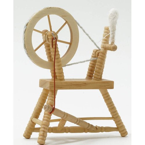 Classics by Handley Dollhouse Miniature Spinning Wheel, Unfinished