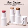 bayfree 3 PCS Makeup Cream Contour Stick Set, Highlighter Stick & Bronzer Stick & Blush Stick, Long Lasting, Natural Face Contour, Dewy & Matte Finish, Multi Stick Trio for All Skin