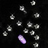 JERCLITY 100 Pieces 3D Silver Alloy Crown Nail Charms Studs Crown Diamonds Nail Art Nail Jewels Set Crown Nail Studs Clear Crystals Manicure Jewelry for Women Girls (0.35inchx0.39inch)