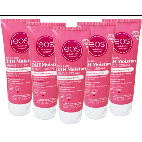 eos Shave Cream Pomegranate Raspberry, 2.5 Ounces Each (Value Pack of 5)