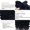 Deep Wave Curly Braiding Hair Extensions Synthetic Curly Crochet Hair High Temperature Fiber Bio Protein Hair (Natural Black 18 Inch 3 Packs 100g)
