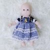 AISITE Full Silicone Baby Girl 6 Inch Mini Reborn Baby Dolls Eyes Opened, Mini Silicone Baby with Doll Clothing Accessories