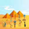 LEBERY Ancient Egypt Toys Egyptian Toys for Kids Miniature Egyptian Figurines Set Pyramid Mummy Egyptian Toys Egyptian Party Decorations Supplies Birthday Surprise for Boys Girls - 12Pcs