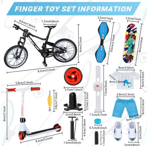 Syhood 73 Pcs Finger Skateboard Ramp Set Mini Skateboard for Finger Including 7 Skateboarding Sites 10 Finger Skateboards 1 Pair of Finger Pants and Tool Accessories for Kids Adult Training Skate Gam