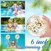 Hungdao 25 Pcs Inflatable Glitter Beach Ball 8 Inches Mini Clear Floatable Confetti Ball for Kids Bulk Swimming Pool Theme Party Ball for Hawaiian Theme Party Decorations Favors Supplies (Gold)