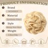 WZNBBOY Messy Bun Hair Piece Hair Bun Wavy Curly Scrunchies Chignon Ponytail Hair Extensions Fake Hair Bun Extensions Synthetic Tousled Updo Hairpieces for Women (Blonde)