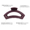 TELETIES - Open Tiny Hair Clip - Fall Collection - Hair Claw Clips for Women - Strong Grip, Bendable Teeth, Curved Design - For All Hair Types and Textures - Burgundy Bliss