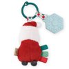 Itzy Ritzy Infant Toy & Teether - Itzy Pal Baby Teething Toy Includes Lovey, Crinkle Sound, Textured Ribbons & Silicone Teether Toy for Newborn (Nick The Santa)