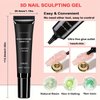 MUSILAN 3D Nail Gel Sculpting Gel Nail Art Glue for Nail Art Designs DIY Clear Builder Gel Nail Craving Sculpting Molding Gel for 3D Gel Nail Art Polish Painting Nail Drawing Gel Decoration Manicure