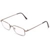 Foster Grant Men's T10 Rectangular Reading Glasses, Shiny Gunmetal/Transparent, 52 mm, 1.00