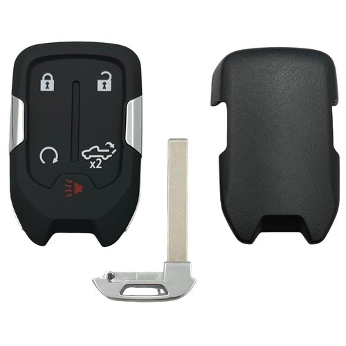 WKIOERAD Replacement Keyless Entry Remote Smart Key Fob Shell Case Fit for 2022 2021 2020 2019 Chevy Silverado and GMC Sierra 1500 2500HD 3500HD Key Fob Cover (5Button-1Pcs)