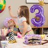 Purple 7 Balloon 40 Inch,Giant Number 7 Balloon & Mini Crown Balloon Set for Girl Boy 7th Birthday Party Decorations,Purple Birthday Party Decorations Supplies Birthday Digital Balloon