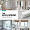 FCSOTSPS 41Feet Weather Stripping Door Seal, V Shaped Q Foam Kerf Weatherstrip, Soundproof Exterior Front Door Frame WeatherStripping with 4 PCS Door Corner Seals,White