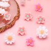 BBTO 24 Pcs Mini Flower Hair Clip for Girls Women Lily Daisy Flower Small Hair Pin Wedding Bridesmaid Bridal Clips Elegant Hair Accessory for Party Daily (White, Yellow, Pink)
