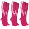 3pair Compression Socks Men Women Circulation 8-15mmHg Medical Nurse Run Pink SM