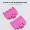 2 Pieces 2 Lengths Professional Hair Clipper Attachment Guide Guard Combs 1/16" 1/8" 1.5mm 3mm Compatible with Wahl Standard Full-Sized 5 Star Series Magic Clip Hair Clippers (Pink)